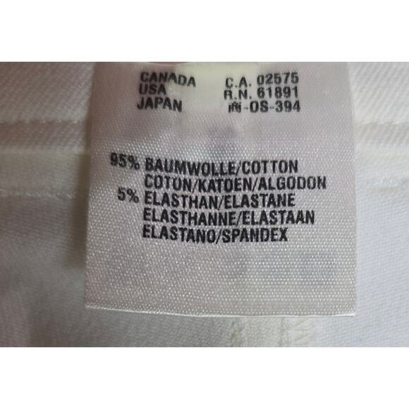 Escada Women's Large Off White Cotton Cropped Pants Size 12 Size 42 Large  #914 - Picture 6 of 9